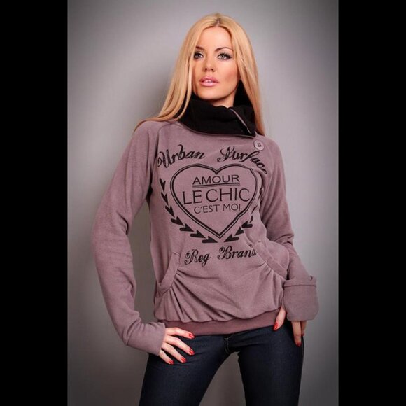 Urban Surface Mocha High Neck Sweater (Imported from Europe) - Picture 1 of 6